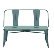 Antike blaue Bristol Bristol Bristl Bench mit Rücken CM51X111H82.5