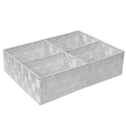 Weiße Polyesterschublade 4 Fächer CM37X27H10