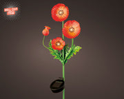 Solarposten in hellrotem Eisen