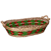 Cesta Wicker Wicker Green Green Oval Red CM55X43H13