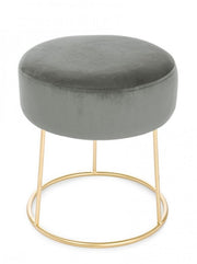 Pouf Clarissa Grey Gold Design 35 x 40 h cm