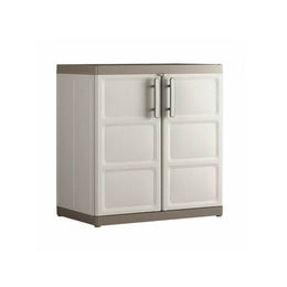 Bass Multi -Use -Garderobe Zwei Türen Zwei Regale Beige Exzellenz 89x54x H93 cm