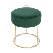 Pouf Clarissa Green Gold 35 x 40 h cm