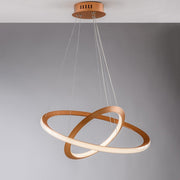 Moderne Metall- und Aluminiumgold -Kronleuchter integrierte LED 60x40x H150 cm