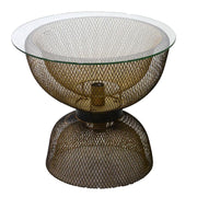 Black Metall -Tisch mit Tondocmø51H45 -Lampe