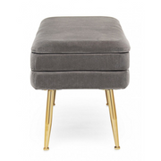 Dunkelgraue Behälterbank mit Füßen 79,5 x37,5 x 42H cm