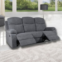Chicago Sofa 3 Sitze reklinierbarer grauer Twist 20