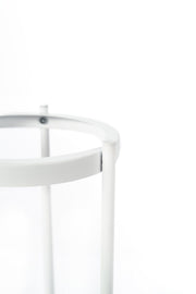 Weißer und grau Metallgrau -Topf 50h cm