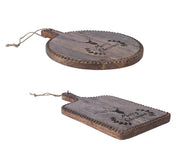 Set von 2 Mangoholzschneidetischen 38 x 20 x 2 perfekt für CM