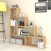 6 -Skale -Regal -Bücherregal 6 Eichenfächer 145x29xh.145 cm