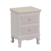 Nürnberg Holzschrank 2 Schubladen Creme CM37X30H54