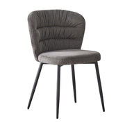 Klontar gepolsterter Stuhl im grauen Stoff 79x56x57,5 cm