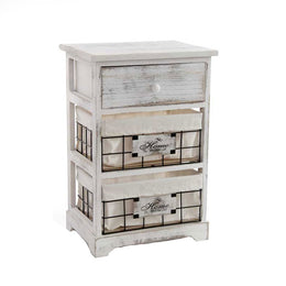 Weiße Kastanienkastanienmöbel mit Körben mit Körbe mit Körben