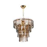 4 -Light Deckenlampe Falez Mdl3829 Fumè Glass und Effez Gold