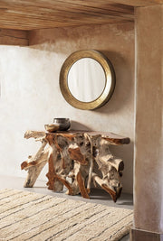 Elfenbein Linien Teppich 140x200 in Baumwolle