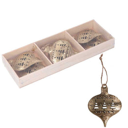 Metalldekoration 6pz Gold Pack CM22X8H2.5