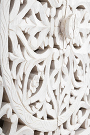 Credenka 2 Türen zum weißen Holz im 96 x 43 x 98 cm