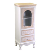 Woodwood Cabinet Andorra 1 -Door -Glas + 2 Schubladen CM40X30H100