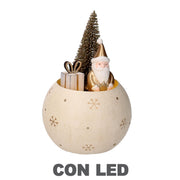 Santa Claus Metal im Ball Orocm Ø11h17