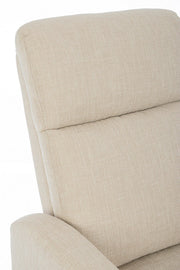 Beige Iris Fabric Manual Liege Sessel