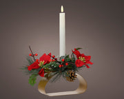 Weihnachtsträger mit Kiefernkegel Sterne und Beeren L 24 x P 16 x H 12 cm