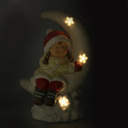 Plastikmädchen Mond weiß LED CM36.5x21H52