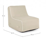 Chaise Longue Rihanna aufblasbare Beige