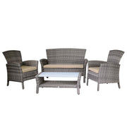 Lounge Amalia Polyrattan Gray mit Kissen