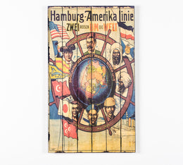 Druck auf Holz mit mehrfarbigen Leinwand 60x100 cm