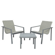 Quebec Wohnzimmer 3 Stück grau