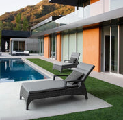 Latum mit Anthrazitbritton -Kissen 205 cm