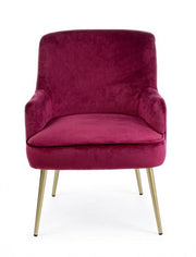 Moderner Sessel Velvet Bordeaux Clelia