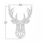 Wanddekoration Black Cervo 62 x 87 h