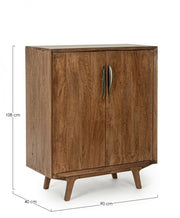 Vintage -Style -Holzschrank 2 Türen CM 90x40x108 cm