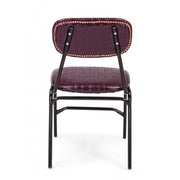 Debbie Bordeaux Vintage Chair in Eco -Leather