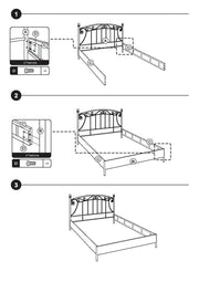 Bettknoten weiße Ehe 160x195x115h cm