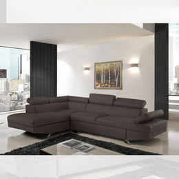 Linksecke Sofa Julie mit extrahierbarem Bett grau Elefant 297x206x79