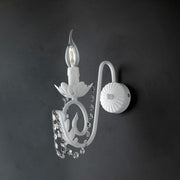 Weißeisen -Applique Shabby Stress Damaskus A 25x H28 cm Licht