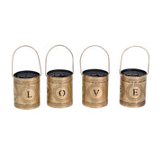 Metall Gold Golden Love 4 -Stück 1p CMø8H10