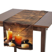 Runner Stoff braune LED -Kerzen CM40x150