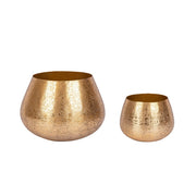Set 2 Gold Vase Aluminium Vase Industrial Style