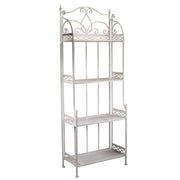 Weißes weißes Metallregal 4 Regale