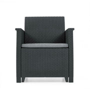 Keter -Set 2 Sessel + offener Tisch Emma Balkon Grafite