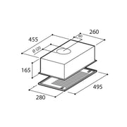 Graue inkassine Subclus aufstrebende Kapuze 49,5x28 cm