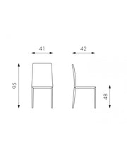 4x Similuio und White Metal Kitty STS Stuhl