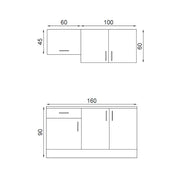 Küche Isernia 160 Eiche mit Geräten