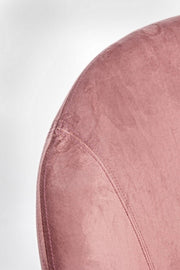 Reinigungsseckstuhl im alten rosa Samt Annika 74x77x H74 cm