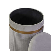 Puff Velvet 1-2 Hellgrau CM Ø39H49