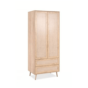 Bali 60A 2 -Door -Garderobe und 2 Wicker Effect -Schubladen