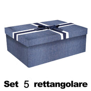 Karton 1-5 Rechteckige blaue CM43X34H24